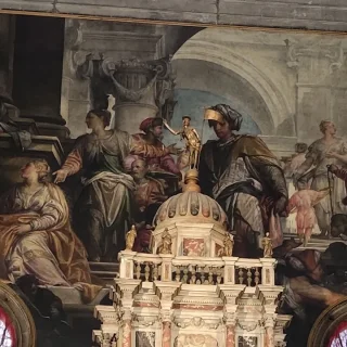 Христос в доме Марфы и Марии, Фумиани Джованни Антонио, 1695 г. Церковь Сан Панталон