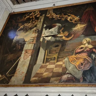 Благовещение, Тинторетто, 1582 г. Скуола Сан-Рокко