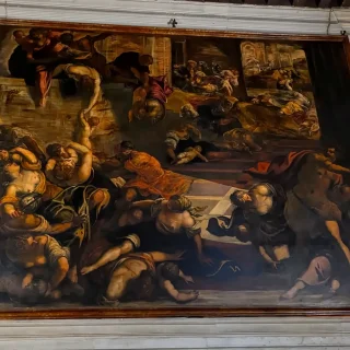 Избиение младенцев, Тинторетто, 1583 г. Скуола Сан-Рокко