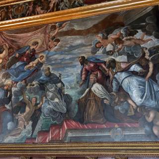 Дож Николо да Понте взывает к защите Девы Марии, Тинторетто, 1584 г. Дворец Дожей