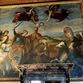 Аллегория победы над Камбрейской лигой, Пальма Младший, 1590 г. Дворец Дожей