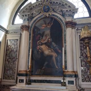 Мадонна в Пьете и святой Франциск Ассизский, Пальма Младший, 1604 г. Церковь Санта-Мария Формоза