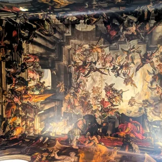 Мученичество и слава святителя Панталеона., Фумиани Джованни Антонио, 1684-1704 г. Церковь Сан Панталон